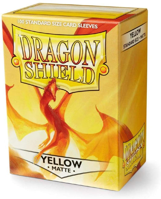 Dragon Shield 100ct Standard Card Sleeves - Matte Yellow