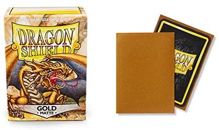 Dragon Shield 100ct Standard Card Sleeves - Matte Gold