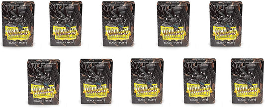 Dragon Shield 60ct Japanese Mini Card Sleeves Display Case (10 Packs) - Matte Black