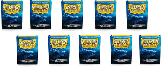 Dragon Shield 100ct Standard Card Sleeves Display Case (10 Packs) - Classic Blue