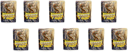 Dragon Shield 60ct Japanese Mini Card Sleeves Display Case (10 Packs) - Matte Copper