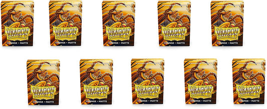 Dragon Shield 60ct Japanese Mini Card Sleeves Display Case (10 Packs) - Matte Orange