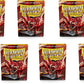 Dragon Shield 100ct Standard Card Sleeves Display Case (10 Packs) - Matte Ruby Red