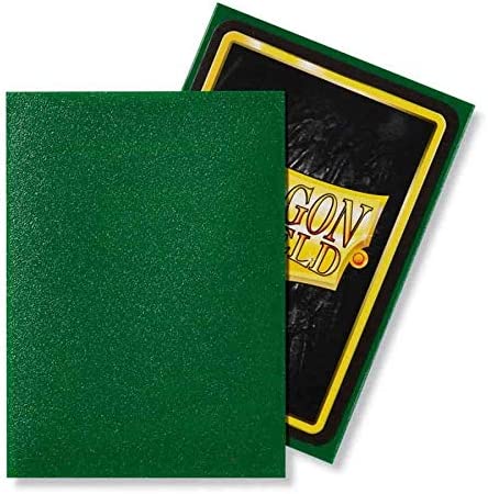 Dragon Shield 100ct Standard Card Sleeves Display Case (10 Packs) - Matte Emerald Green