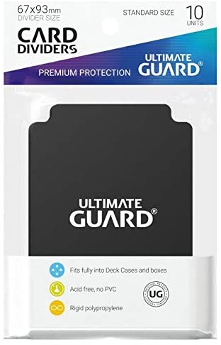 Ultimate Guard Card Dividers Lot - Black - 10 Packs (100 Dividers)