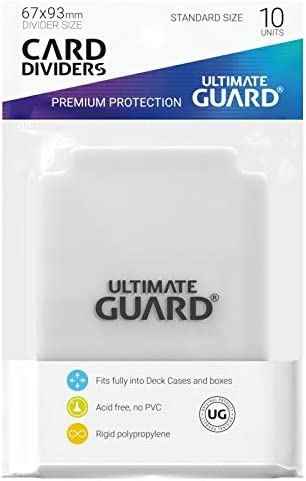 Ultimate Guard Card Dividers Lot - Transparent - 10 Packs (100 Dividers)