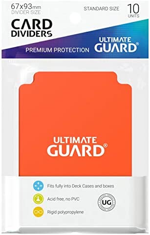 Ultimate Guard Card Dividers Lot - Orange - 10 Packs (100 Dividers)