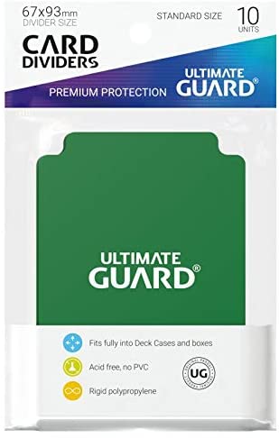 Ultimate Guard Card Dividers Lot - Green - 10 Packs (100 Dividers)