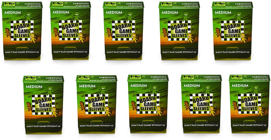 Arcane Tinmen 50ct Non-Glare Board Game Sleeves Display Case (10 Packs) - Medium