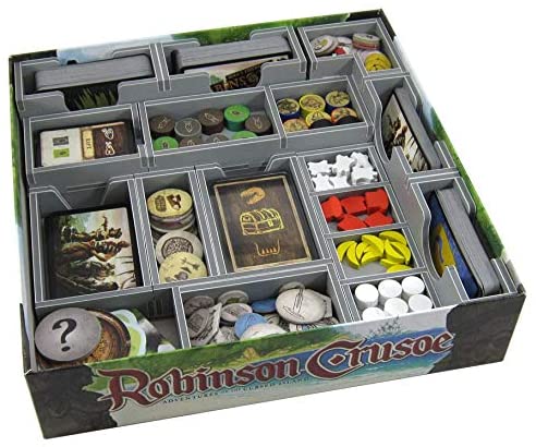Folded Space Robinson Crusoe 2nd Edition and Expansions Board Game Box Inserts