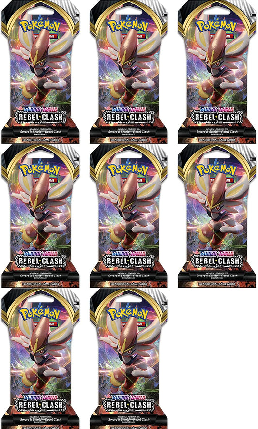 Pokemon TCG: Booster Pack Lot - Rebel Clash - 8 Packs