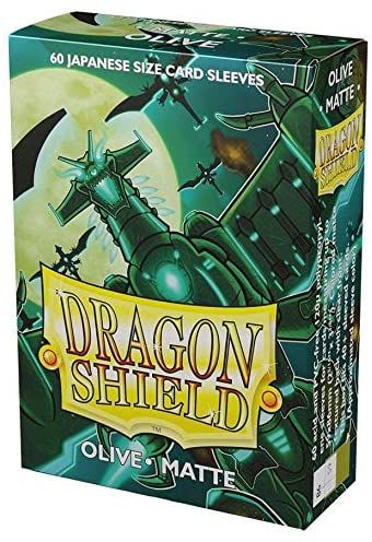 Dragon Shield 60ct Japanese Mini Card Sleeves Display Case (10 Packs) - Matte Olive Green