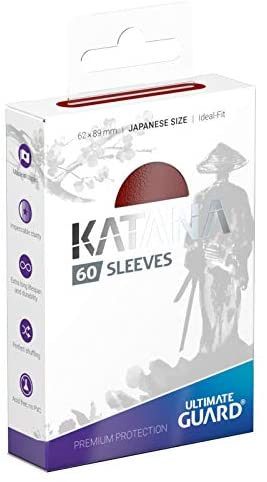 Ultimate Guard Katana Card Sleeves - Japanese Size 60ct - Red