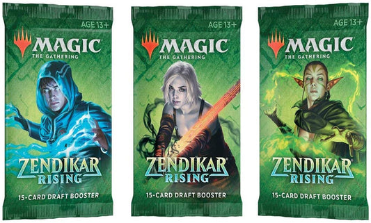 Magic: The Gathering Draft Booster Pack Lot - Zendikar Rising - 3 Packs