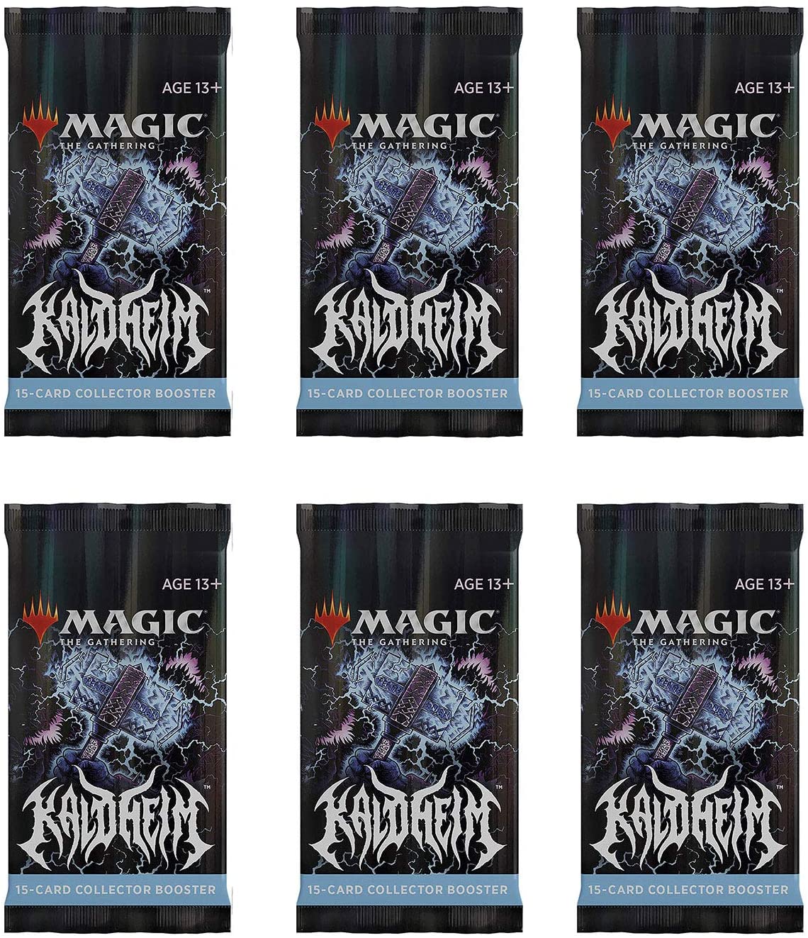 Magic: The Gathering Collector Booster Pack Lot - Kaldheim - 6 Packs