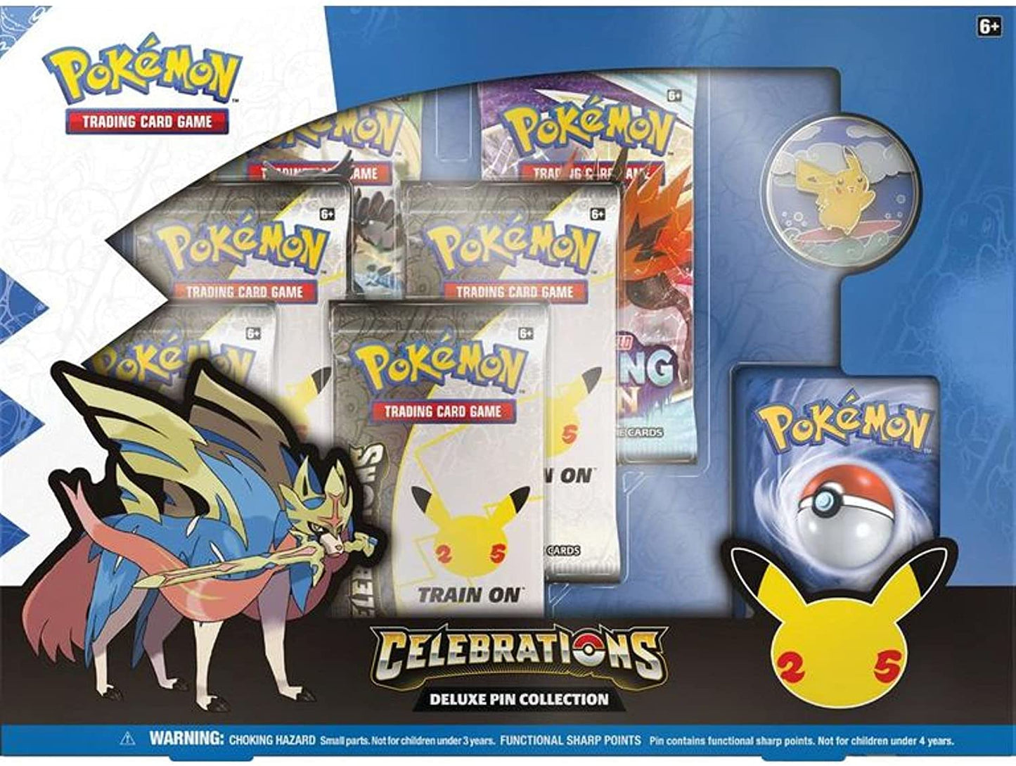 Pokemon TCG: Celebrations Deluxe Pin Collection - Zacian LV.X 25th Ann Collectors Emporium NY Pokemon TCG: Celebrations Deluxe Pin Collection - Zacian LV.X 25th Ann Collectors Emporium NY