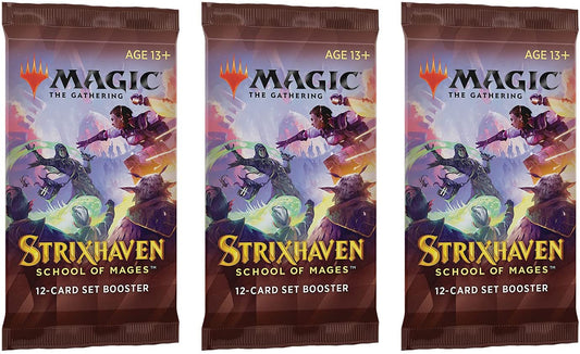 Magic: The Gathering Set Booster Pack Lot - Strixhaven - 3 Packs