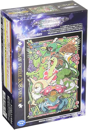 Ensky Jigsaw Puzzle 208 Pieces - Pokemon Grass Type Stained Glass