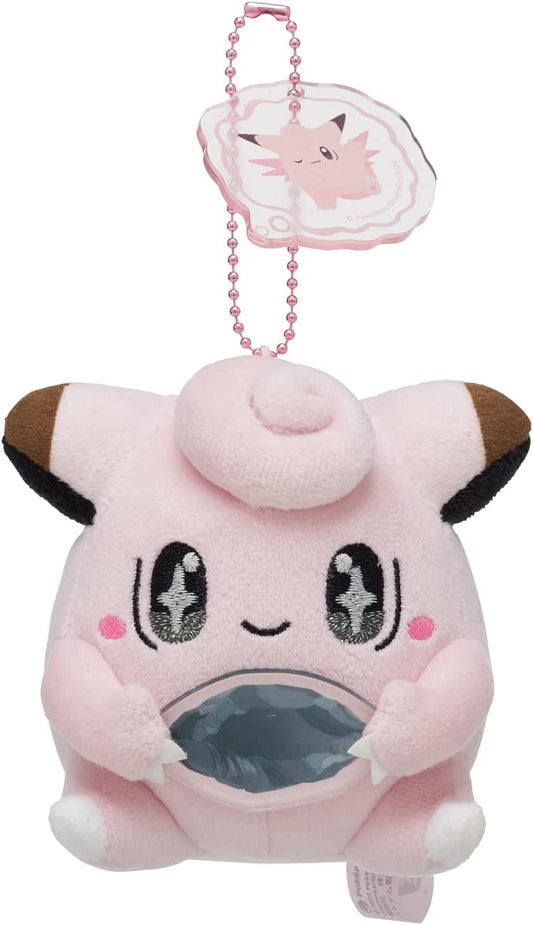 Pokemon 4 Inch Plush Key Chain - Shinka No Ishi Clefairy