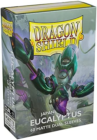 Dragon Shield 60ct Japanese Mini Card Sleeves Display Case (10 Packs) - Matte Dual Eucalyptus