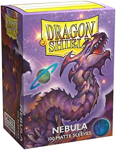 Dragon Shield 100ct Standard Card Sleeves Display Case (10 Packs) - Matte Nebula Purple