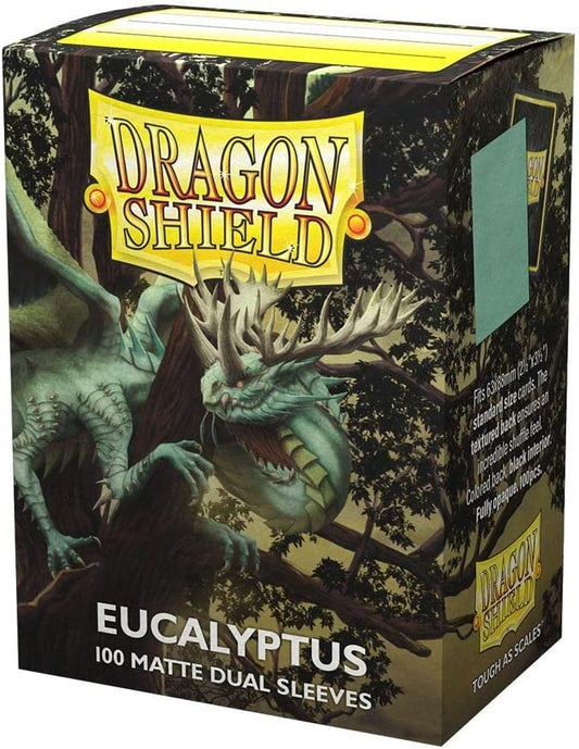 Dragon Shield 100ct Standard Card Sleeves Display Case (10 Packs) - Matte Dual Eucalyptus