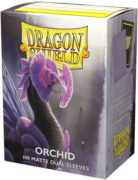 Dragon Shield 100ct Standard Card Sleeves Display Case (10 Packs) - Matte Dual Orchid