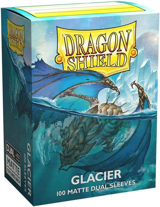 Dragon Shield 100ct Standard Card Sleeves Display Case (10 Packs) - Matte Dual Glacier