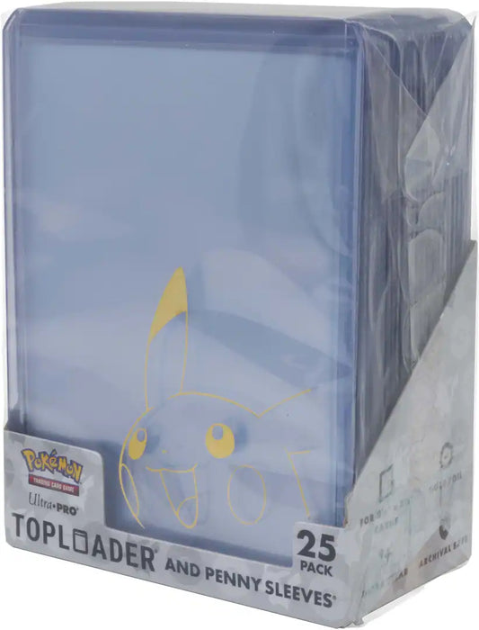 Ultra PRO - Pikachu Toploader and Penny Sleeves Combo Pack for the Pokémon Trading Card Game (25 Pack)