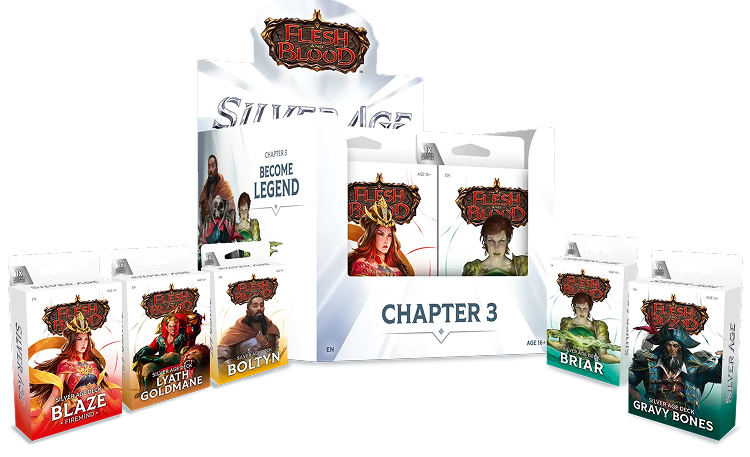 Flesh & Blood TCG Silver Age Deck Display - Chapter 3 (10 Decks)
