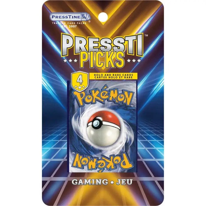 Presstine Pressti Picks Pokemon TCG Mystery Pack - 4 Cards