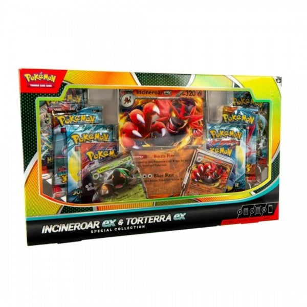 Pokemon TCG: Incineroar ex & Torterra ex Special Collection (2 Foil Promo Cards, 1 Oversize Card & 8 Booster Packs)