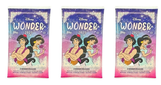 2025 Topps Disney Wonder Hobby Booster Pack Lot - 3 Packs
