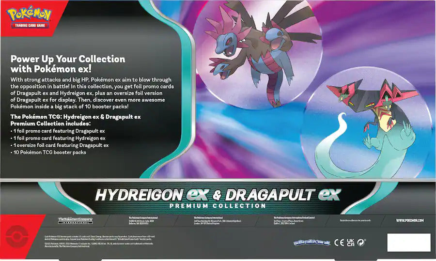 Pokemon TCG: Hydreigon ex & Dragapult ex Premium Collection - 10 Packs, Promo Cards