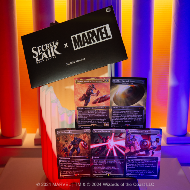 Magic the Gathering Secret Lair x Marvel's Captain America - Rainbow Foil Edition