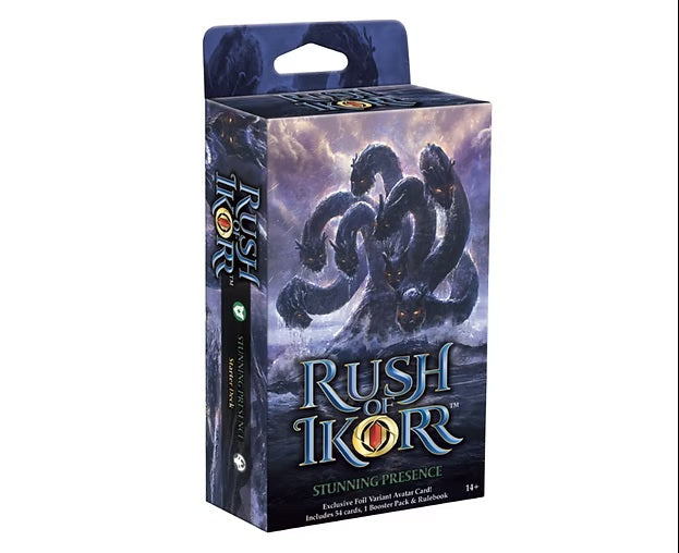 Upper Deck Rush of Ikorr TCG Stunning Presence Starter Deck – Shattered Chaos, 54 Cards, Booster Pack & Rulebook, Ages 14+
