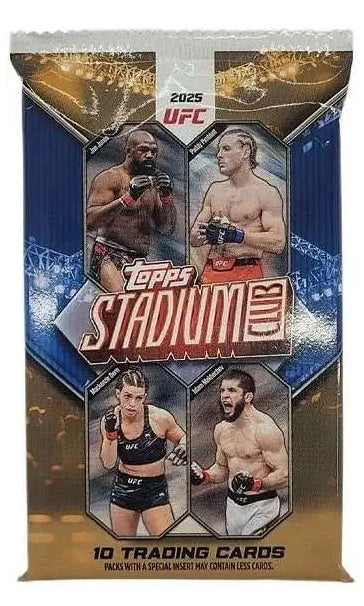 2025 Topps Stadium Club UFC Mega Pack – 10 Mixed Martial Arts Trading Cards – Factory Sealed Single Pack