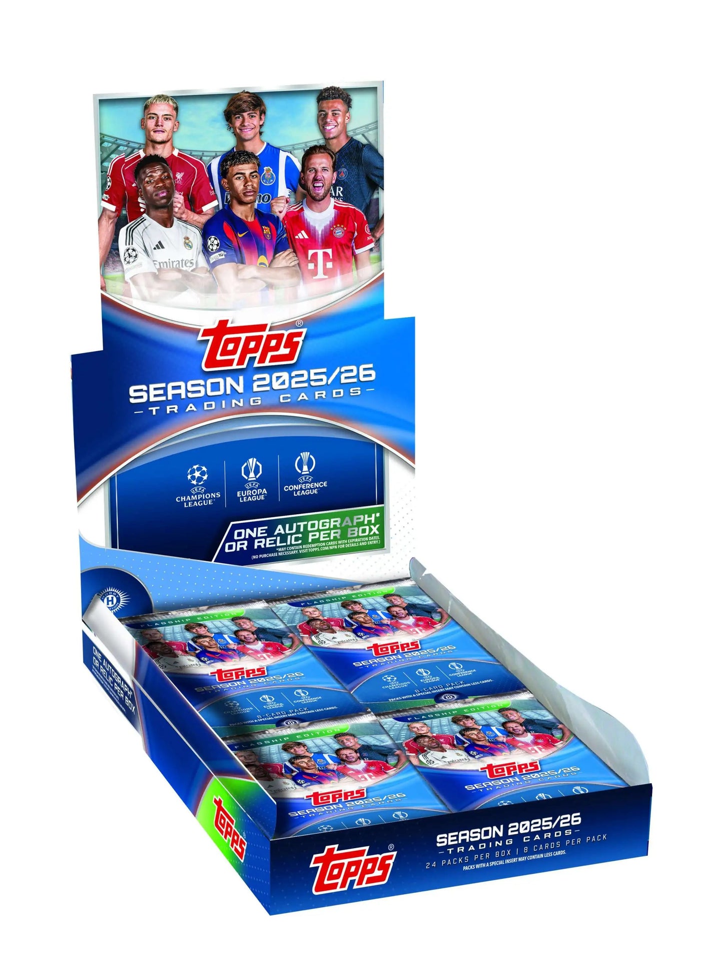 Topps 2025-26 UEFA Club Competitions Trading Card Hobby Box - 24 Packs