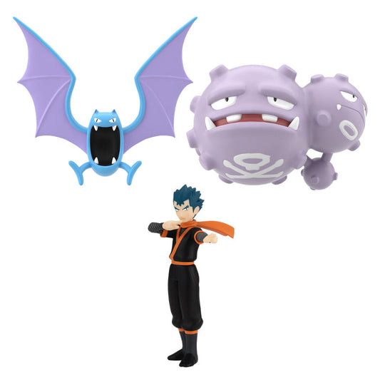 Figures Koga & Golbat & Weezing Pokémon Scale World Kanto