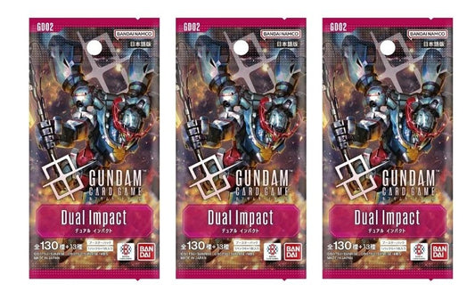 Gundam Card Game Booster Pack - Dual Impact (GD02) (Japanese) - 3 Packs - 18 Cards