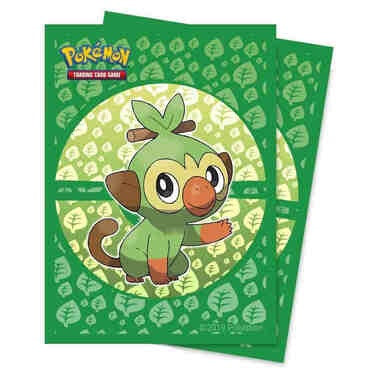 Ultra PRO Pokémon Sword & Shield Grookey Deck Protector Sleeves, Standard Size 66 x 91 mm, 65 Count, Green