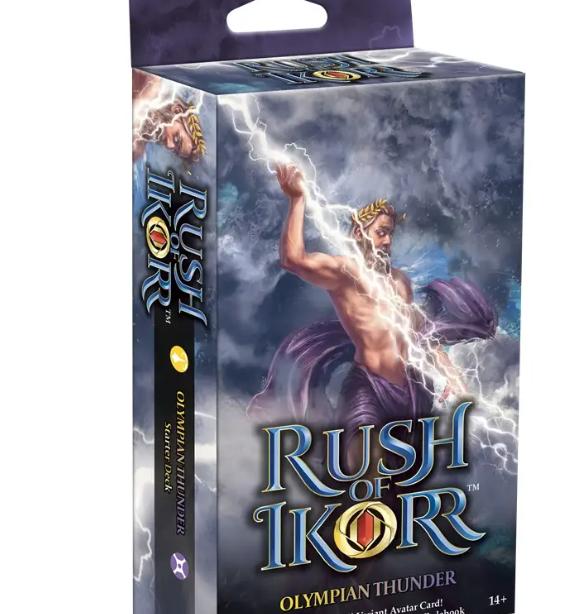 Upper Deck Rush of Ikorr: Shattered Chaos Olympian Thunder Starter Deck – 54 Cards, Booster Pack, Rulebook & Token Sheet