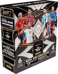 2026 Panini Select Road to FIFA World Cup Soccer Trading Cards Retail Mega Box | 24 Cards Per Box | Pink Ice & Orange Ice Parallels | FIFA World Cup 2026 Collectible Cards