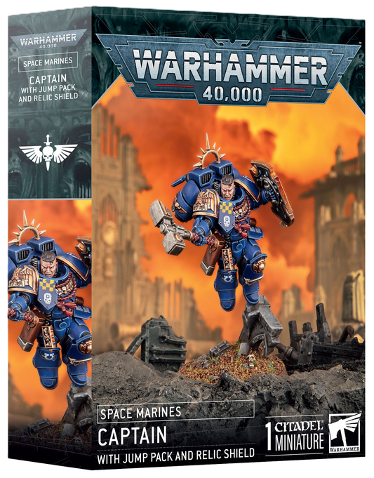 Games Workshop - Warhammer 40K - Space Marines - Captain with Jump Pack and Relic Shield