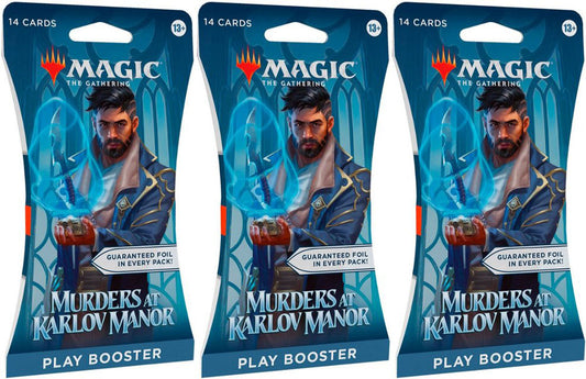 Magic: The Gathering Play Booster Pack Lot MTG Murder at Karlov Manor - 3 Packs