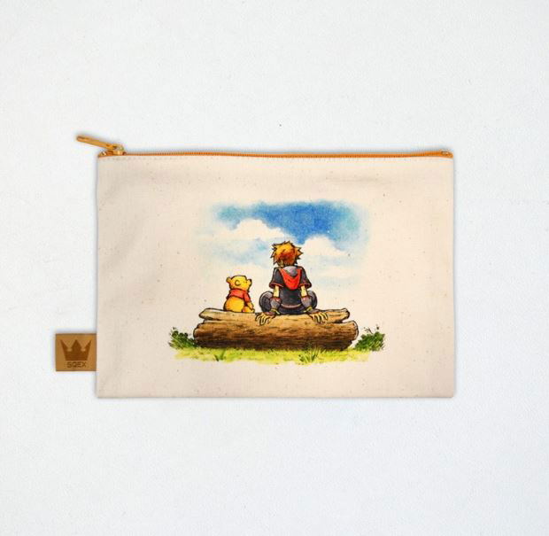 Square Enix Kingdom Hearts III Canvas Pouch 100 Acre Wood: Sora And Winnie the Pooh