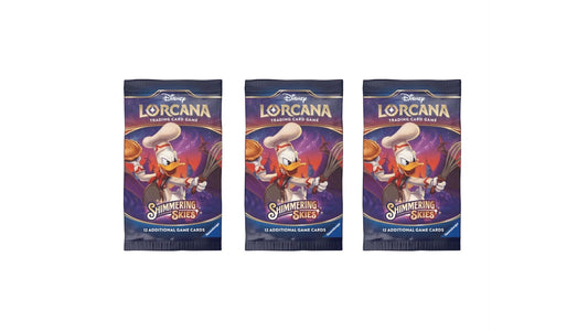 3 Packs Lorcana 12 Card Booster Pack Lorcana Shimmering Skies