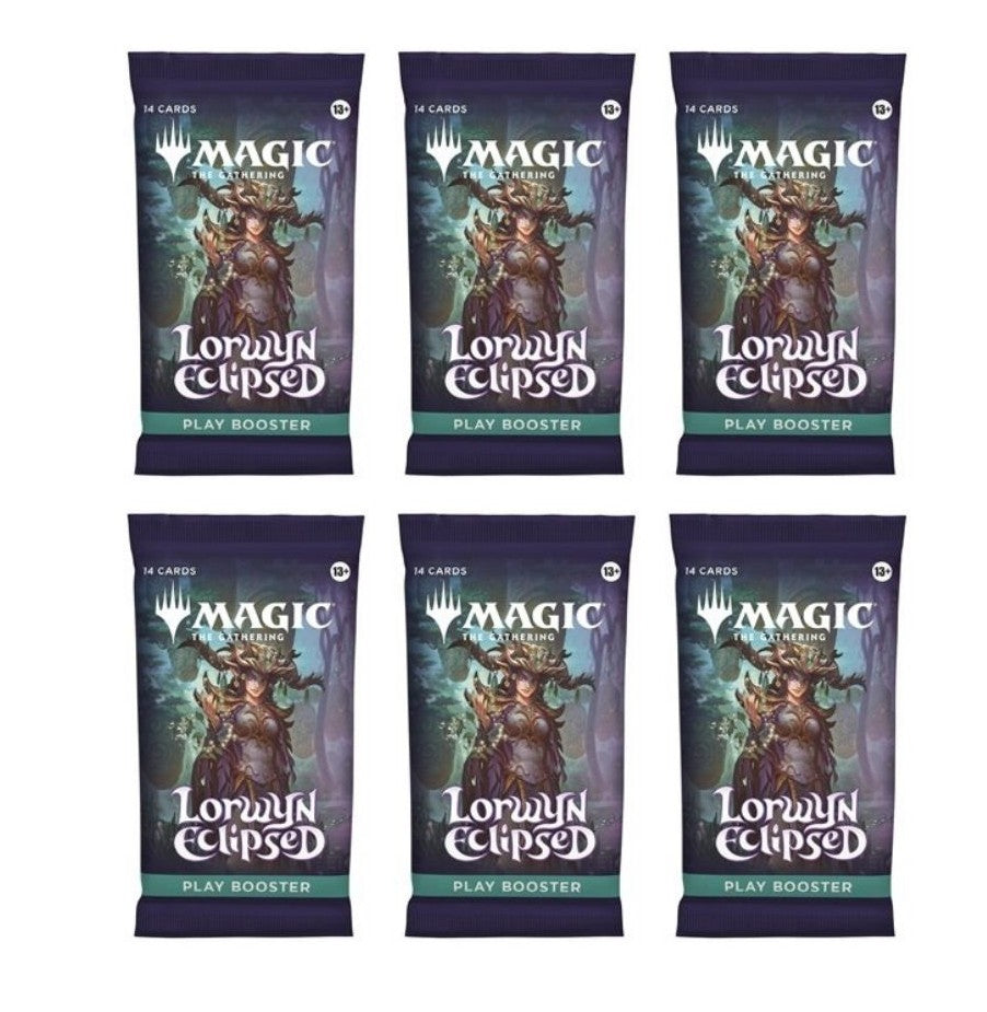 6 Packs Magic The Gathering Play Booster Pack Lot MTG Lorwyn Eclipsed