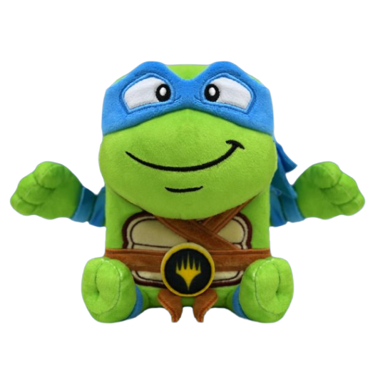 Gatherers’ Tavern Magic: The Gathering x Teenage Mutant Ninja Turtles Leonardo ARTY Deck Box – Holds 100+ Double-Sleeved Cards – Plush Storage Case with Detachable Strap