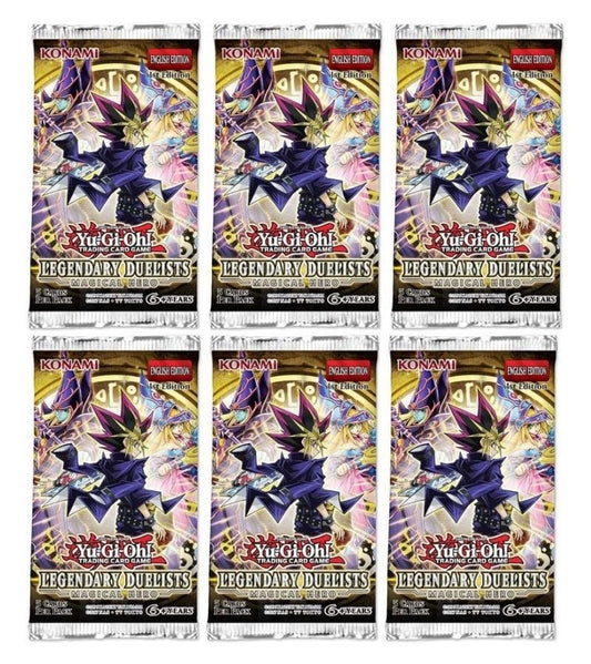 Yu-Gi-Oh! Legendary Duelist Magical Hero (1st Edition) Booster Pack Lot - 6 Packs